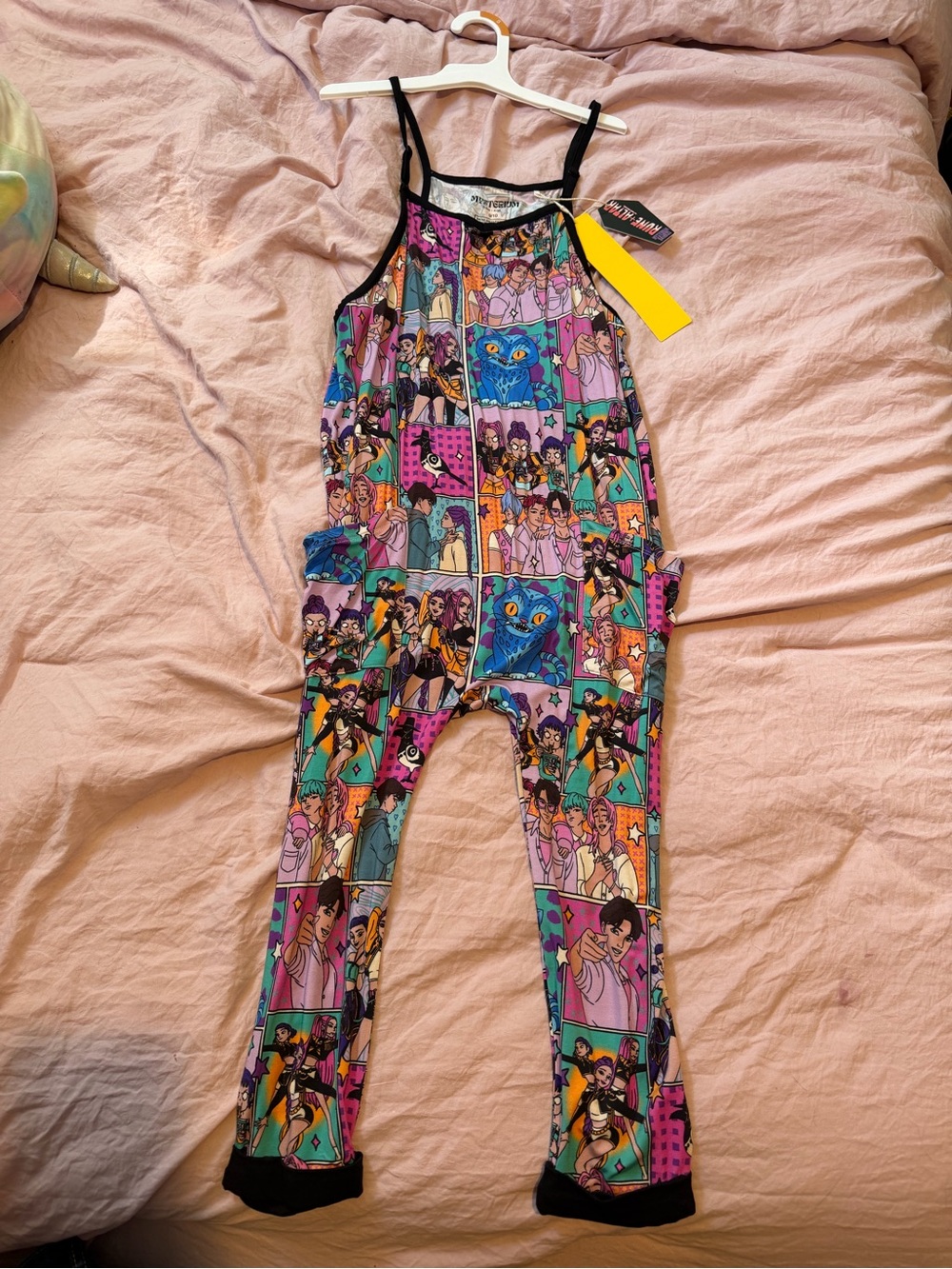 Girls' K Pop Demon Hunter Comic-Print Bamboo Romper